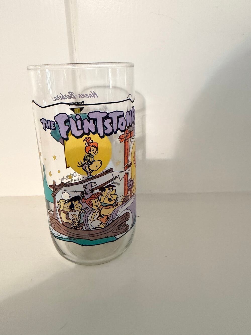 Vintage Flintstones Hardee's glass